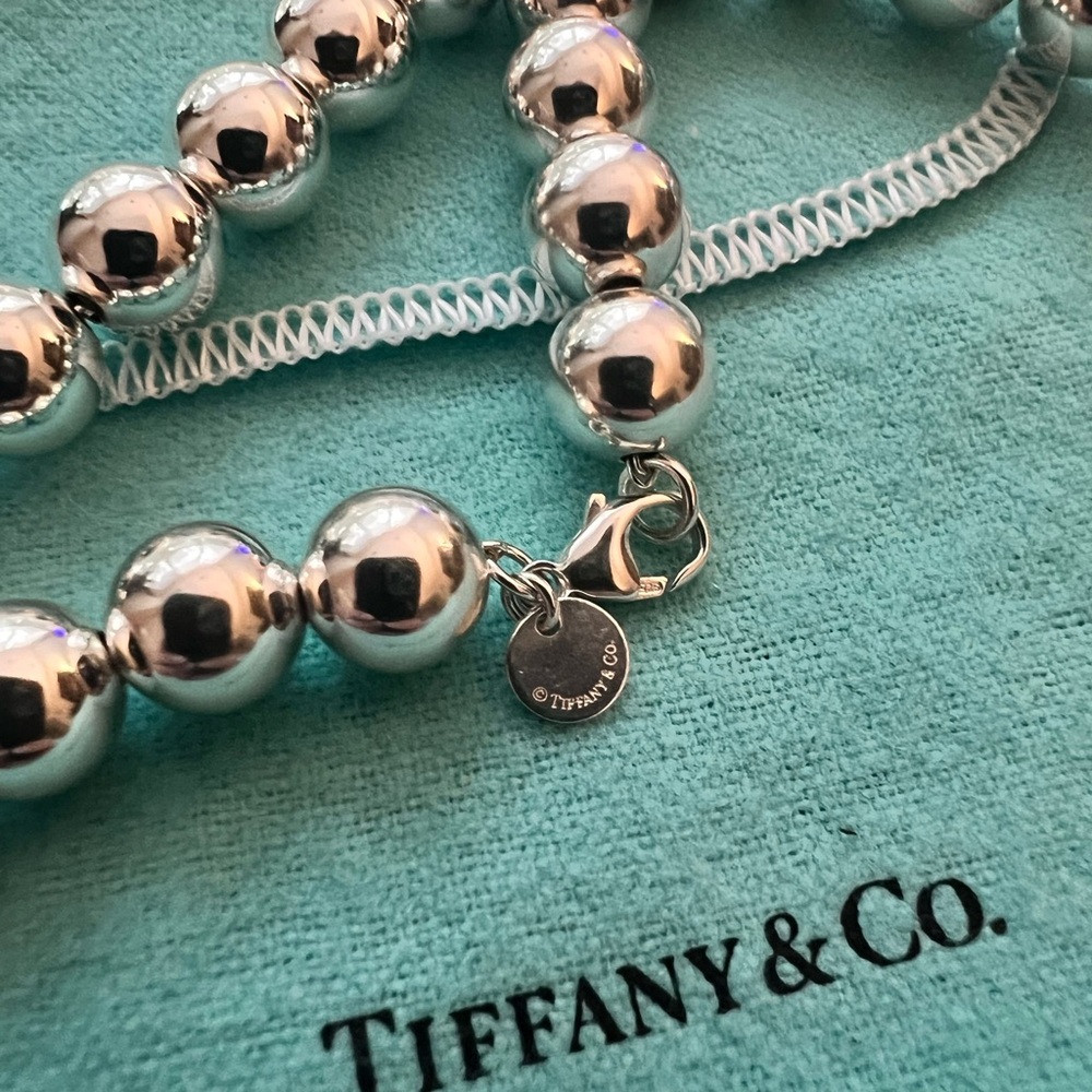 Tiffany Ball Necklace 18” sterling silver - Picture 3 of 9